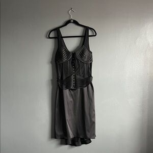 JS Collections Elegant Black High Low Dress